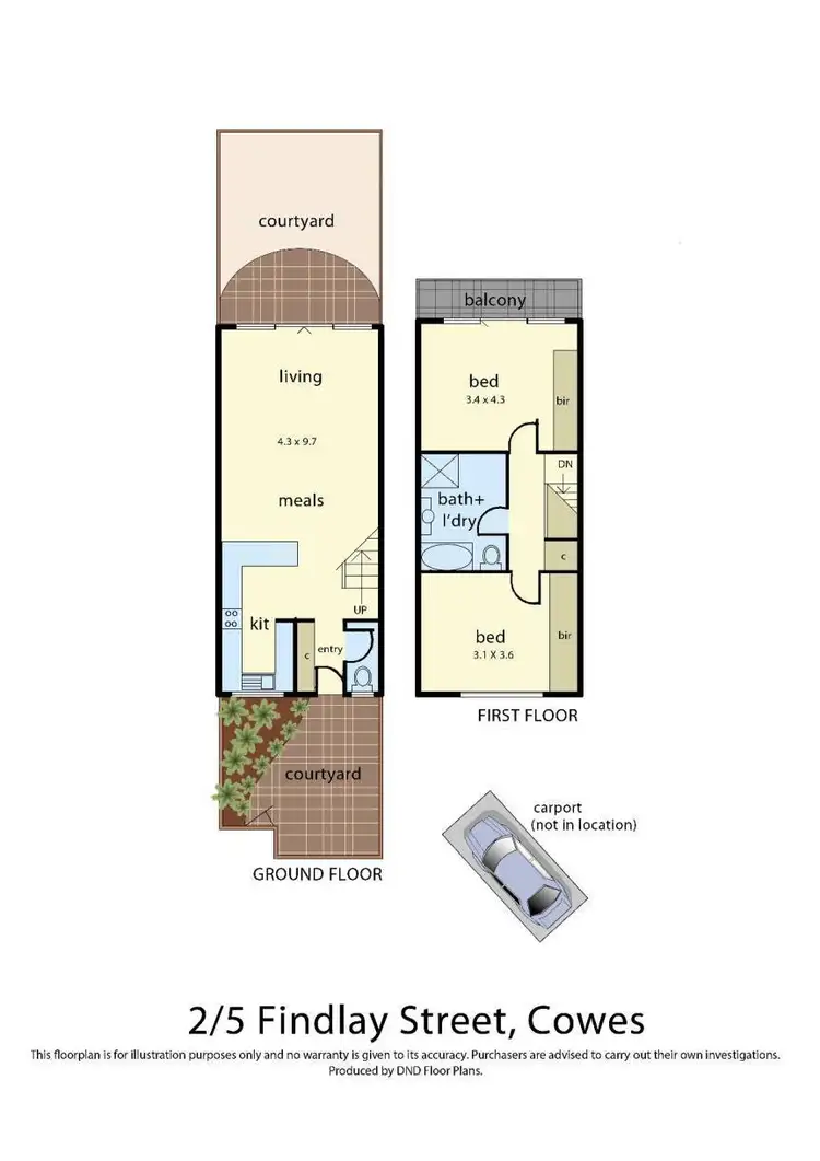 Floorplan of Homely unit listing, 2/3-5 Findley Street, Cowes VIC 3922