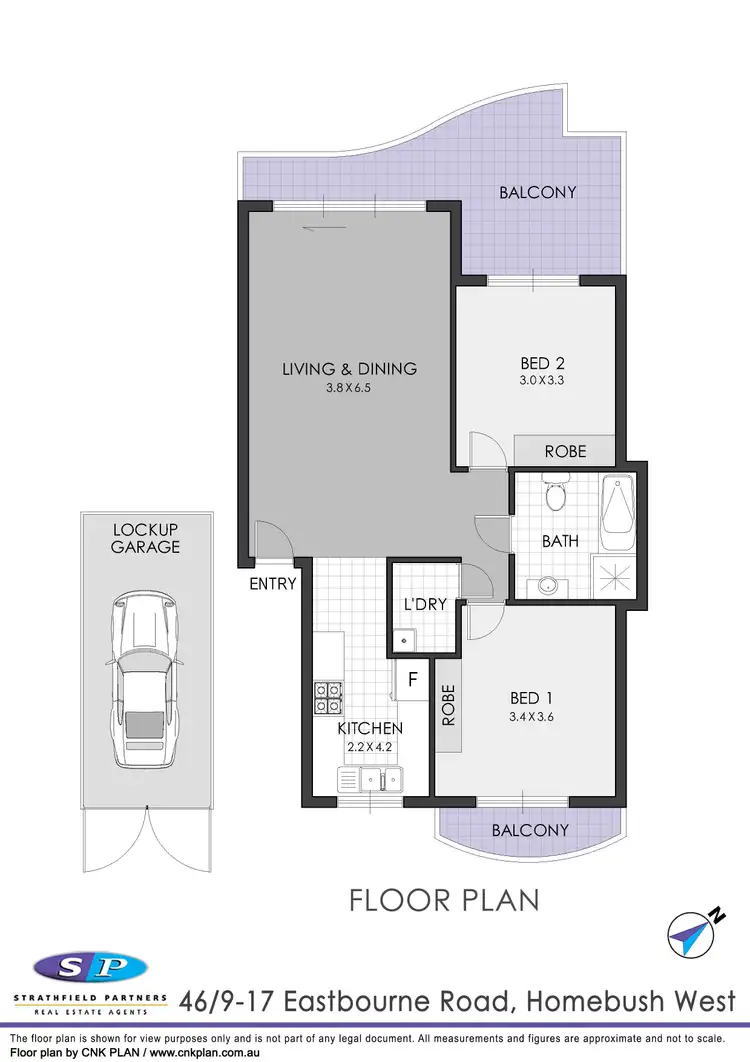 Floorplan of Homely apartment listing, 46/9-17 Eastbourne Road, Homebush West NSW 2140