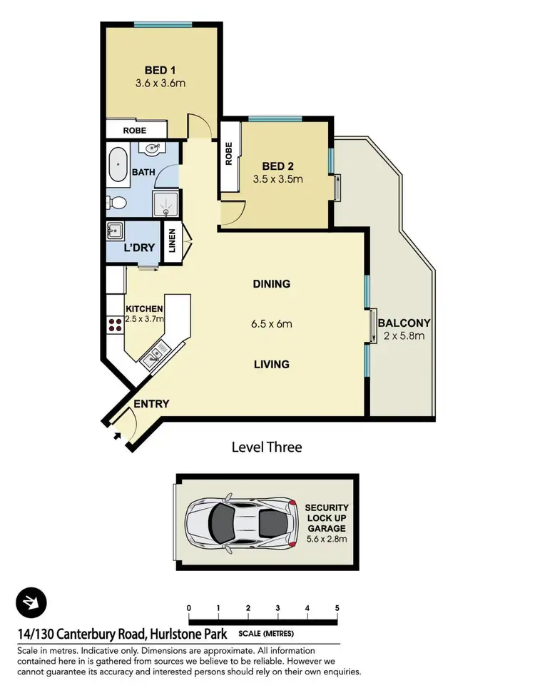 Floorplan of Homely apartment listing, 14/130 Canterbury Road, Hurlstone Park NSW 2193