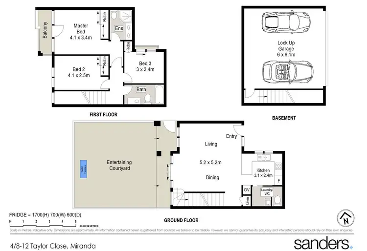 Floorplan of Homely townhouse listing, 4/8-12 Taylor Close, Miranda NSW 2228