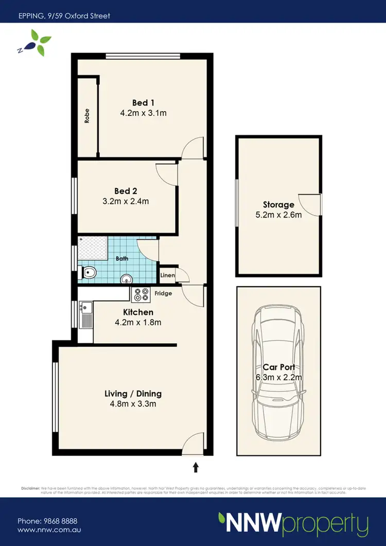 Floorplan of Homely unit listing, 9/59 Oxford Street, Epping NSW 2121