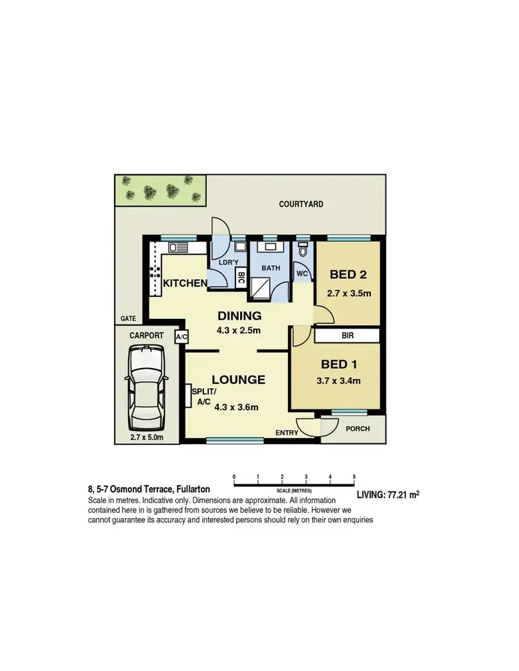 Floorplan of Homely unit listing, 8/5-7 Osmond Terrace, Fullarton SA 5063