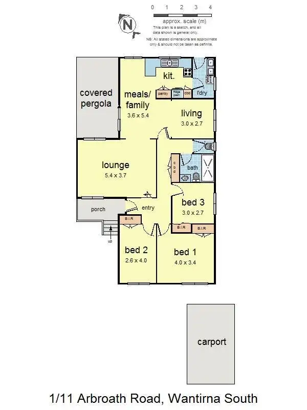 Floorplan of Homely unit listing, 1/11 Arbroath Road, Wantirna South VIC 3152