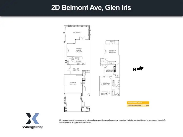 Floorplan of Homely townhouse listing, 2D Belmont Avenue, Glen Iris VIC 3146
