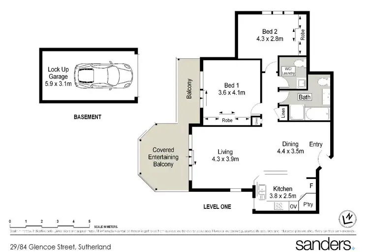 Floorplan of Homely unit listing, 29/84-88 Glencoe Street, Sutherland NSW 2232