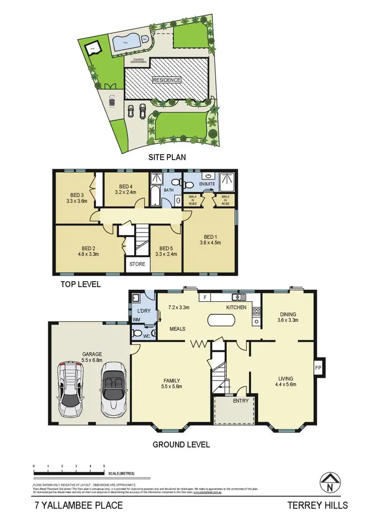 Floorplan of Homely house listing, 7 Yallambee Place, Terrey Hills NSW 2084