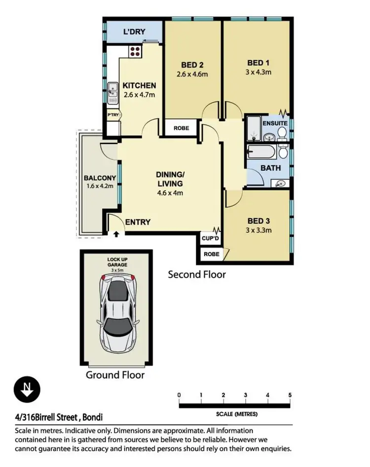 Floorplan of Homely apartment listing, Unit 4/316 Birrell Street, Bondi NSW 2026