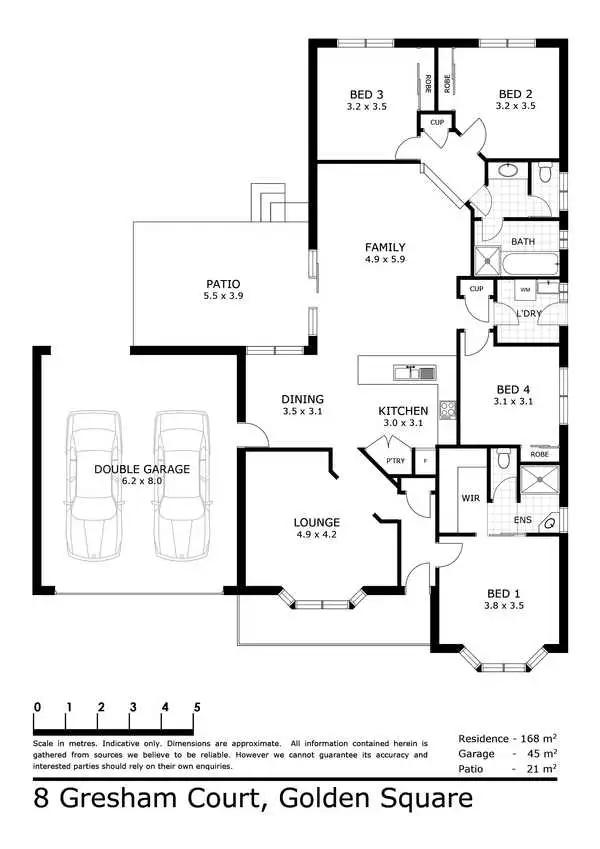 Floorplan of Homely house listing, 8 Gresham Court, Golden Square VIC 3555