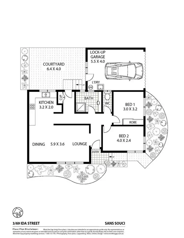 Floorplan of Homely villa listing, 3/69 Ida Street, Sans Souci NSW 2219