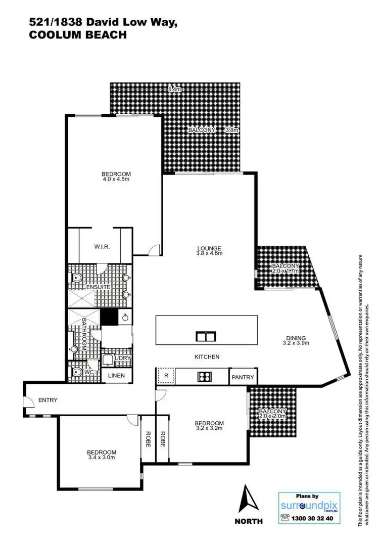Floorplan of Homely unit listing, 521/1838 David Low Way, Coolum Beach QLD 4573