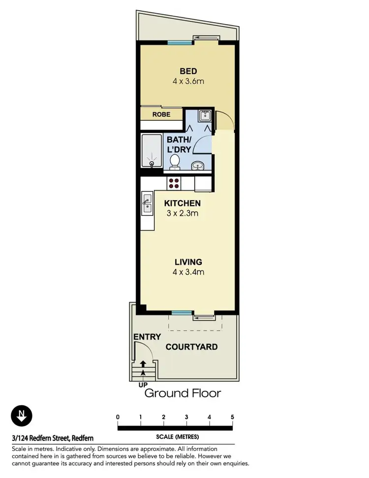 Floorplan of Homely apartment listing, 3/124 Redfern Street, Redfern NSW 2016