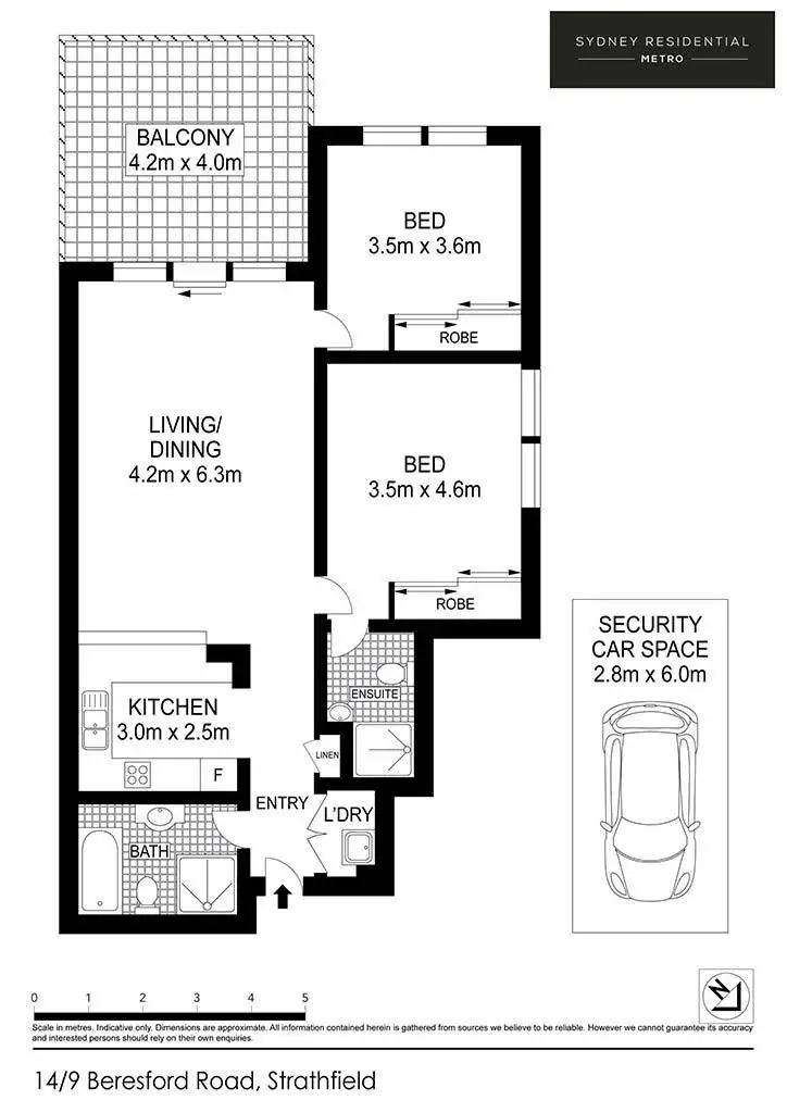 Floorplan of Homely apartment listing, 14/9-13 Beresford Road, Strathfield NSW 2135