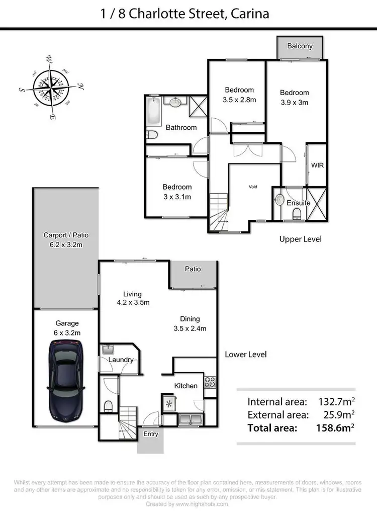 Floorplan of Homely townhouse listing, Unit 8/1 Charlotte Street, Carina QLD 4152