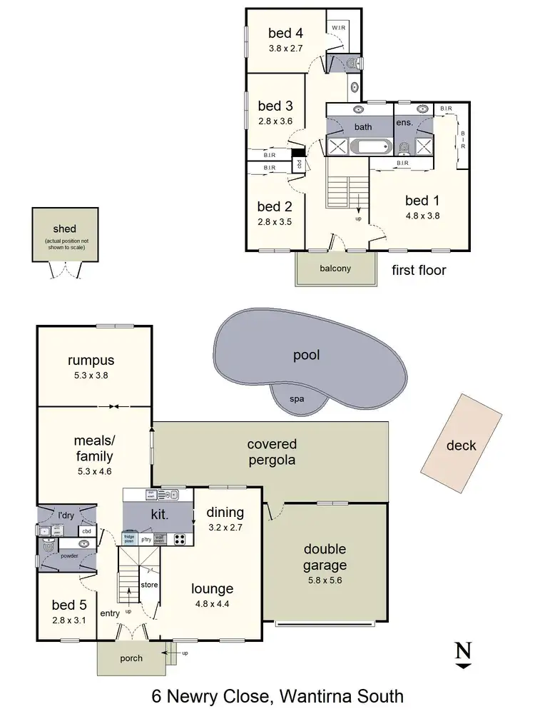 Floorplan of Homely house listing, 6 Newry Close, Wantirna South VIC 3152