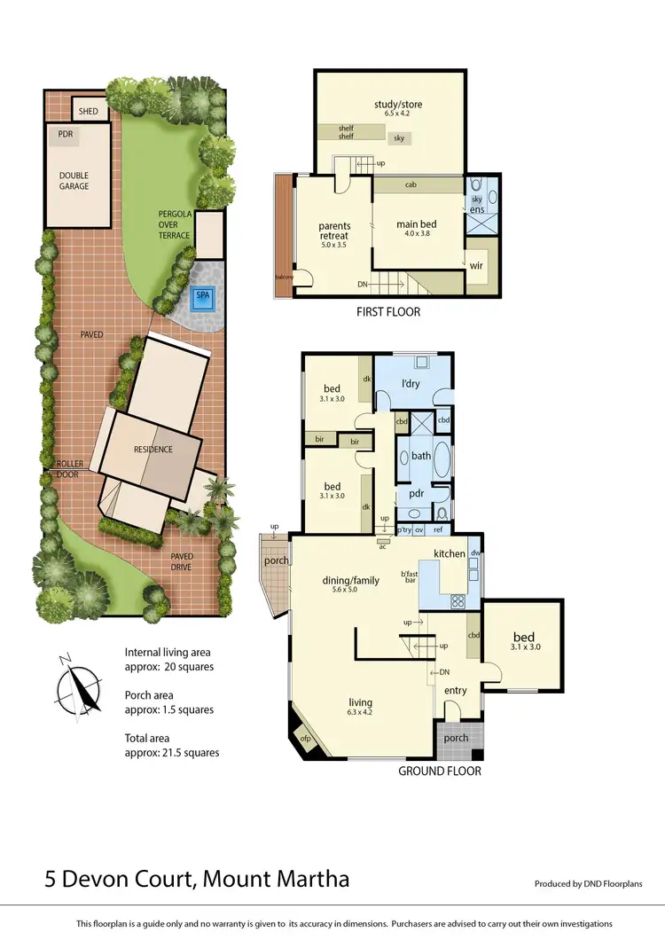 Floorplan of Homely house listing, 5 Devon Court, Mount Martha VIC 3934