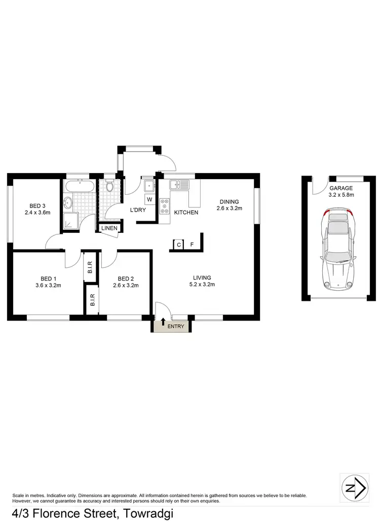 Floorplan of Homely unit listing, 4/3 Florence Street, Towradgi NSW 2518