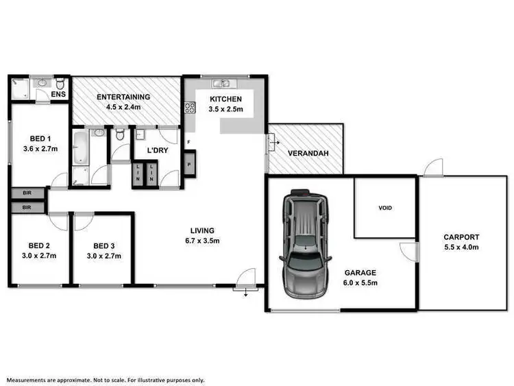 Floorplan of Homely townhouse listing, 1/992 Fairview Drive, North Albury NSW 2640