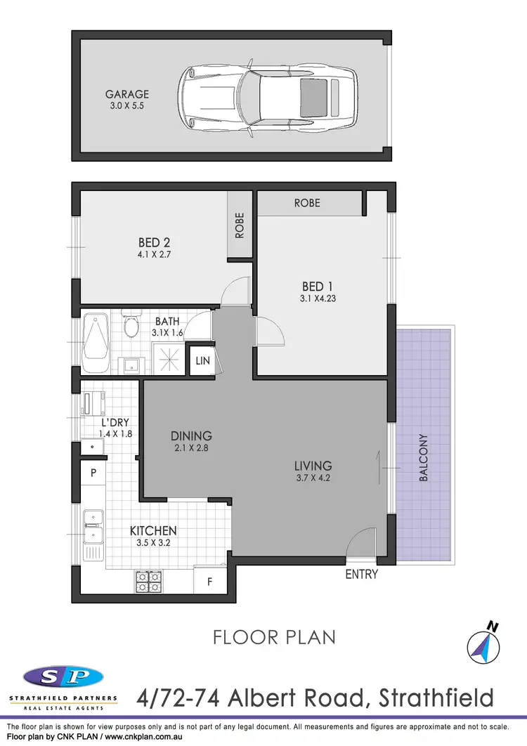 Floorplan of Homely apartment listing, 4/72 Albert Road, Strathfield NSW 2135