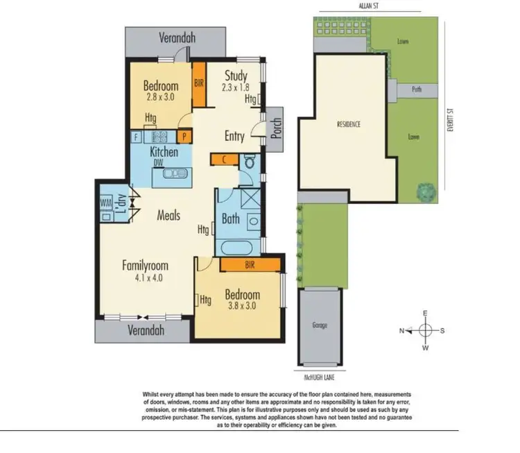 Floorplan of Homely townhouse listing, 1 Everitt Street, Dandenong VIC 3175