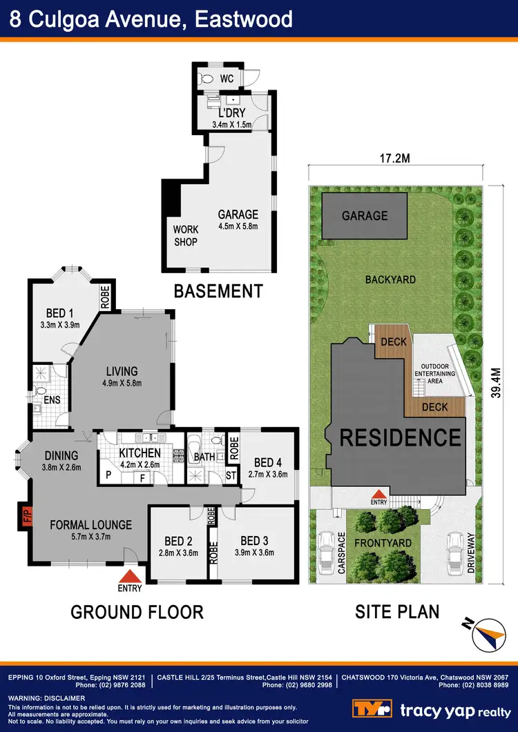 Floorplan of Homely house listing, 8 Culgoa Avenue, Eastwood NSW 2122