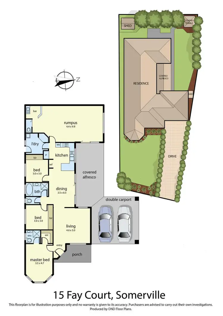 Floorplan of Homely house listing, 15 Fay Court, Somerville VIC 3912