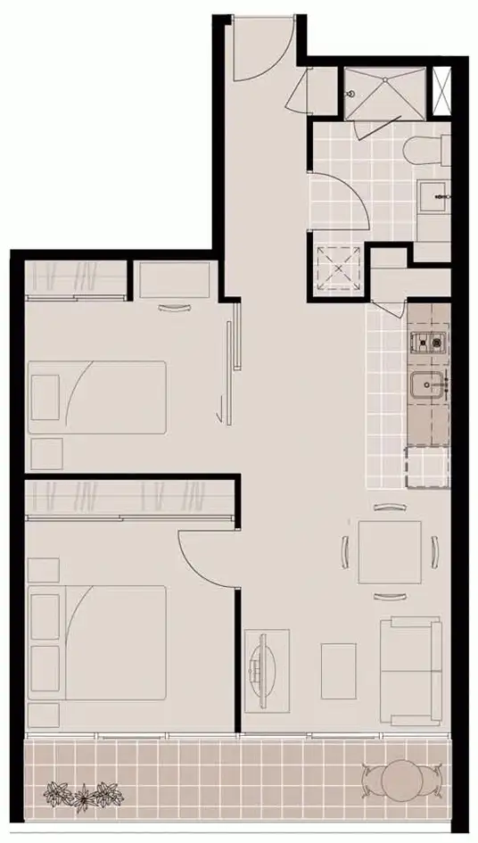 Floorplan of Homely apartment listing, 1509/27 Therry Street, Melbourne VIC 3000