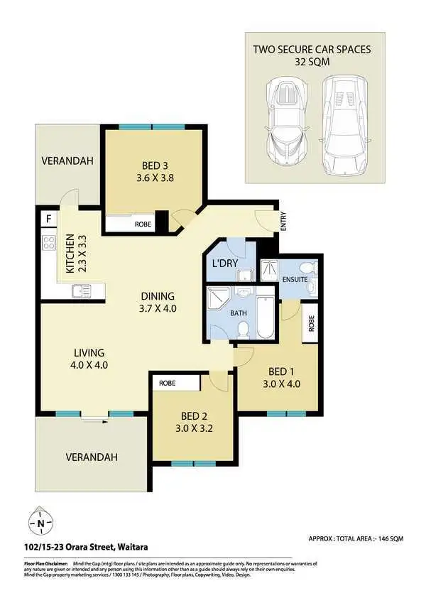 Floorplan of Homely apartment listing, 102/15-23 Orara Street, Waitara NSW 2077