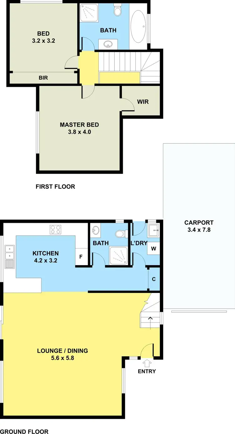 Floorplan of Homely townhouse listing, 3/6 Kiewa Crescent, Dallas VIC 3047