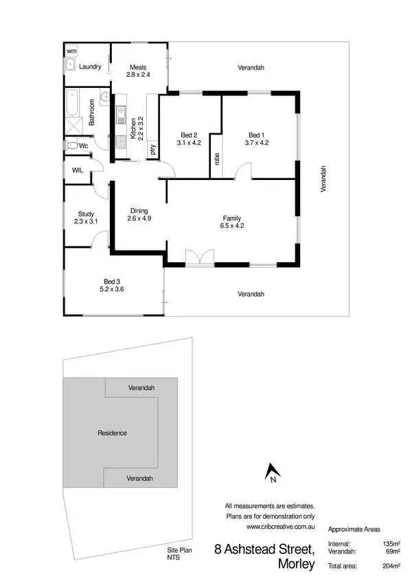 Floorplan of Homely house listing, 8 Ashstead Street, Morley WA 6062