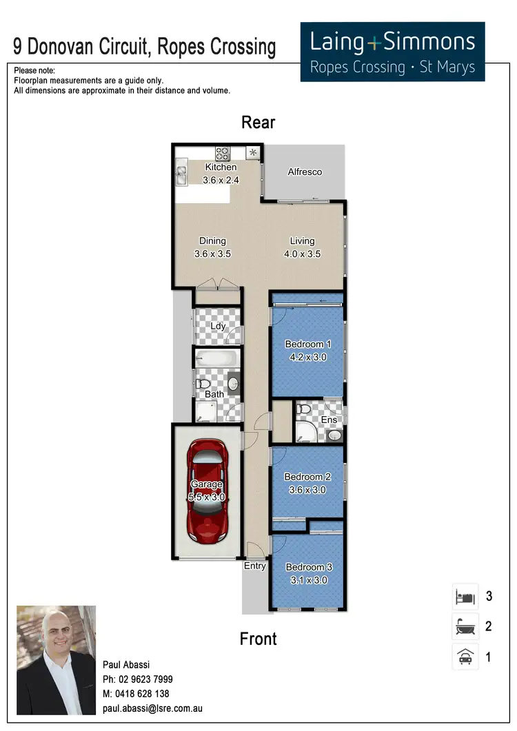 Floorplan of Homely house listing, 9 Donovan Circuit, Ropes Crossing NSW 2760