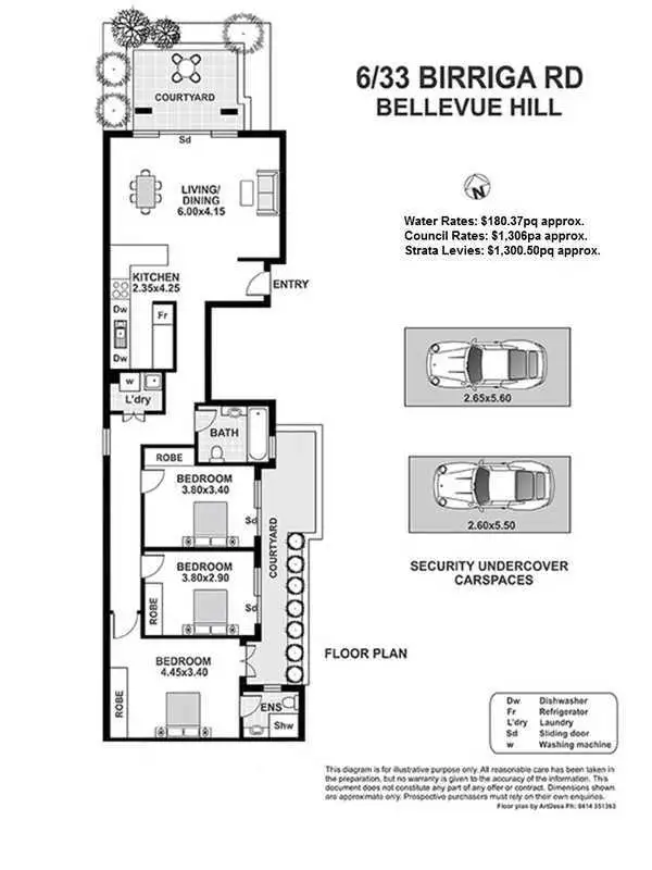 Floorplan of Homely apartment listing, 6/33 Birriga Road, Bellevue Hill NSW 2023