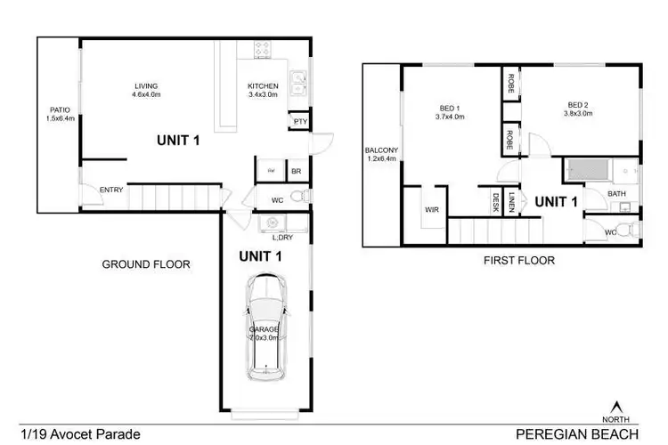 Floorplan of Homely unit listing, 1/19 Avocet Parade, Peregian Beach QLD 4573