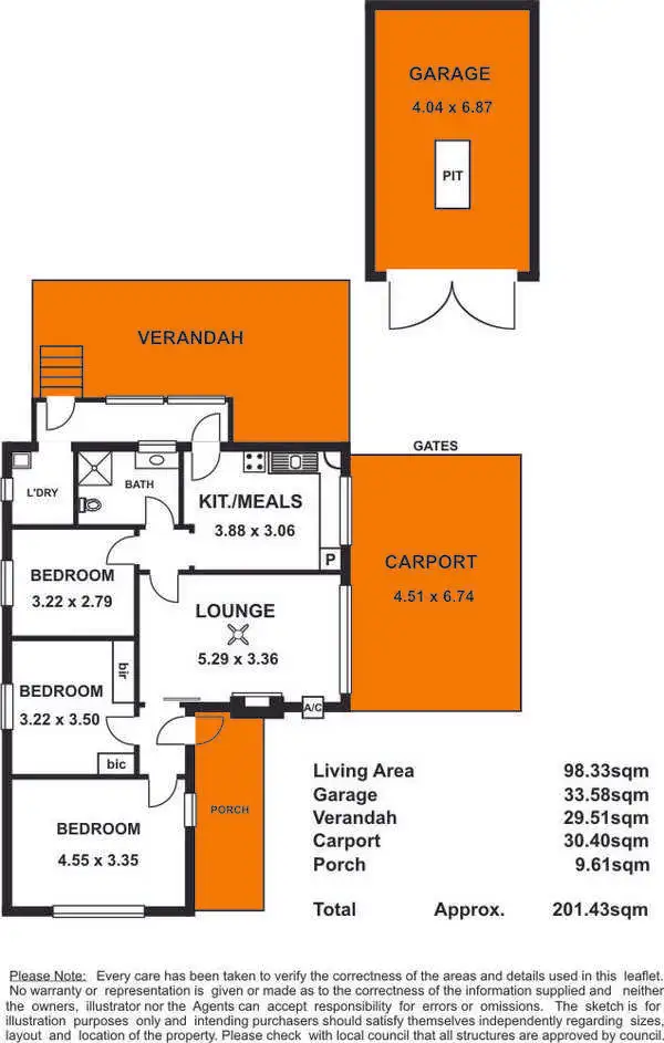 Floorplan of Homely house listing, 5 Prince Avenue, Blair Athol SA 5084