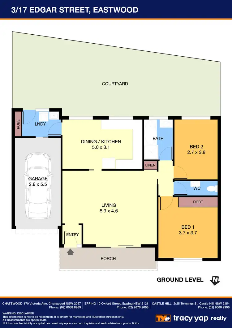 Floorplan of Homely villa listing, 3/17 Edgar Street, Eastwood NSW 2122