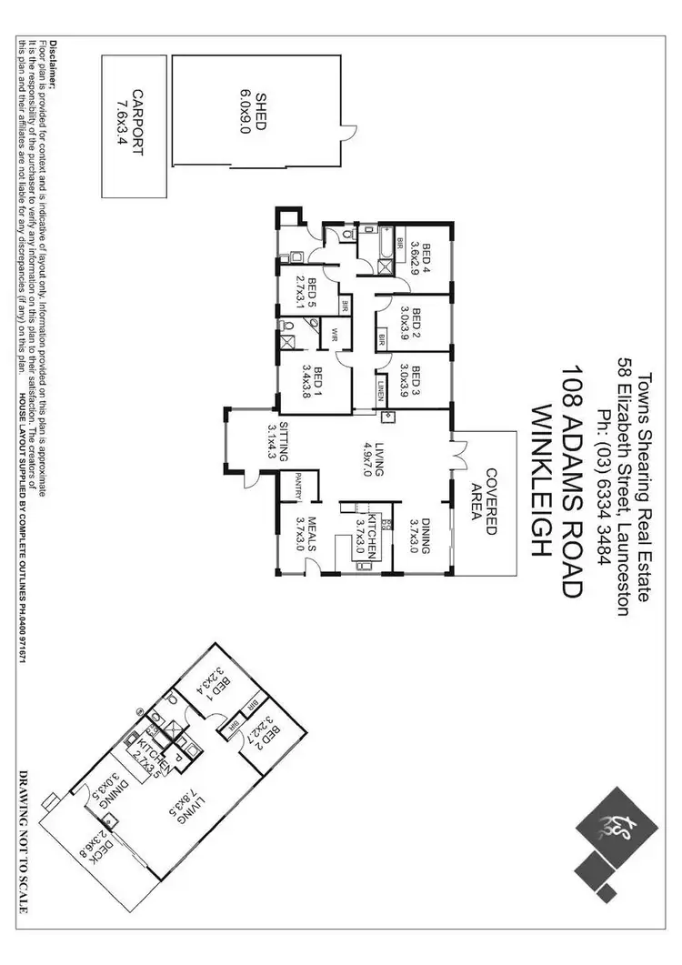 Floorplan of Homely house listing, 108 Adams Road, Winkleigh TAS 7275