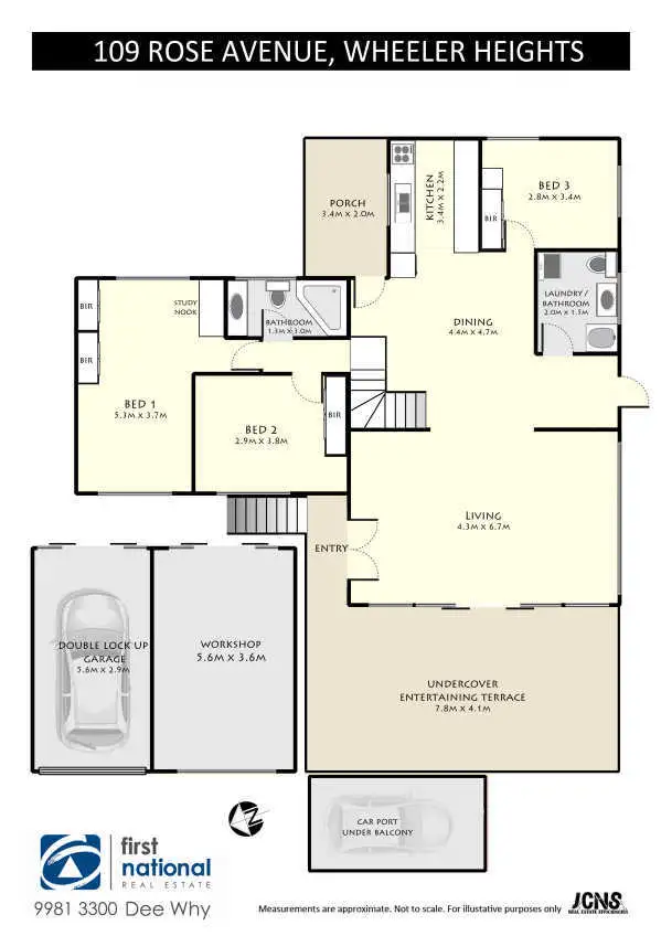 Floorplan of Homely house listing, 109 Rose Avenue, Wheeler Heights NSW 2097