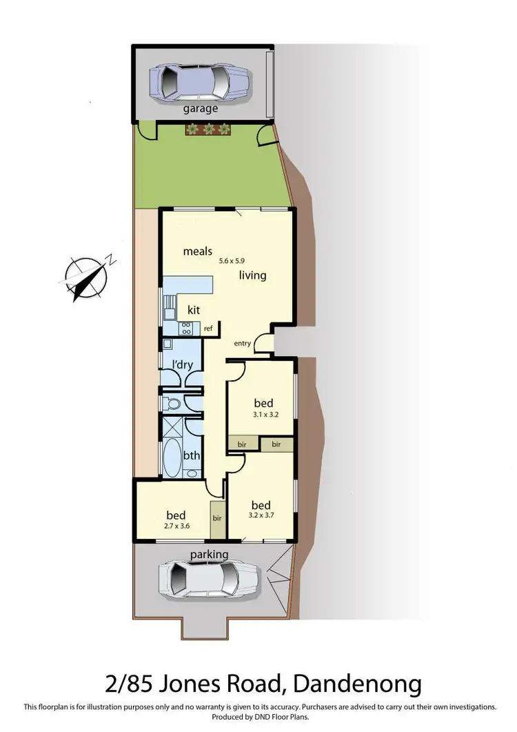 Floorplan of Homely unit listing, 2/85 Jones Road, Dandenong VIC 3175