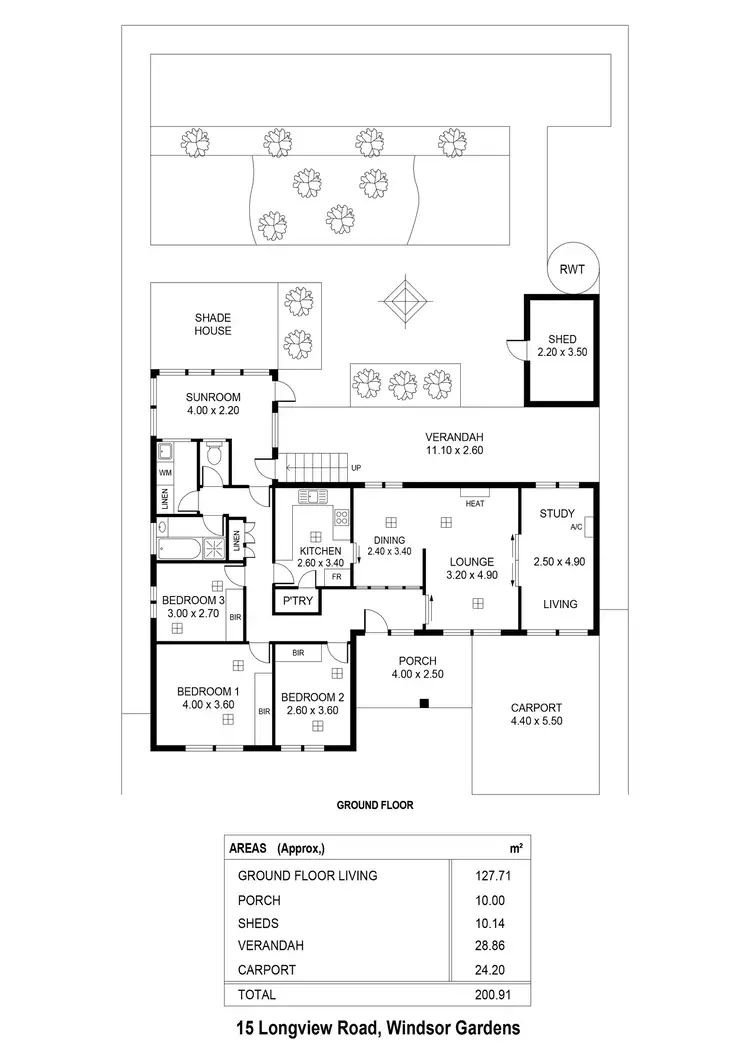 Floorplan of Homely house listing, 15 Longview Road, Windsor Gardens SA 5087