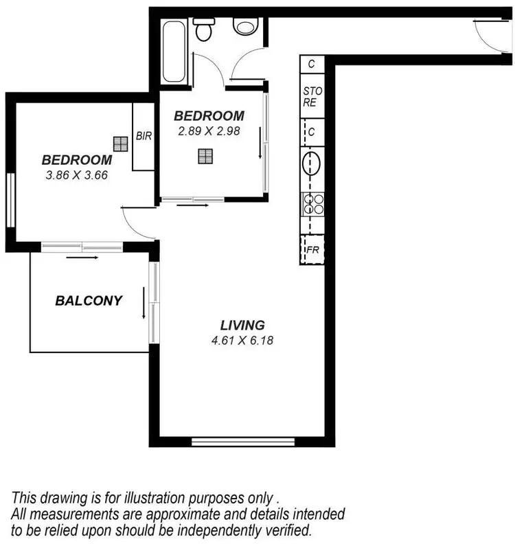 Floorplan of Homely apartment listing, 306/16 Holdfast Promenade, Glenelg SA 5045