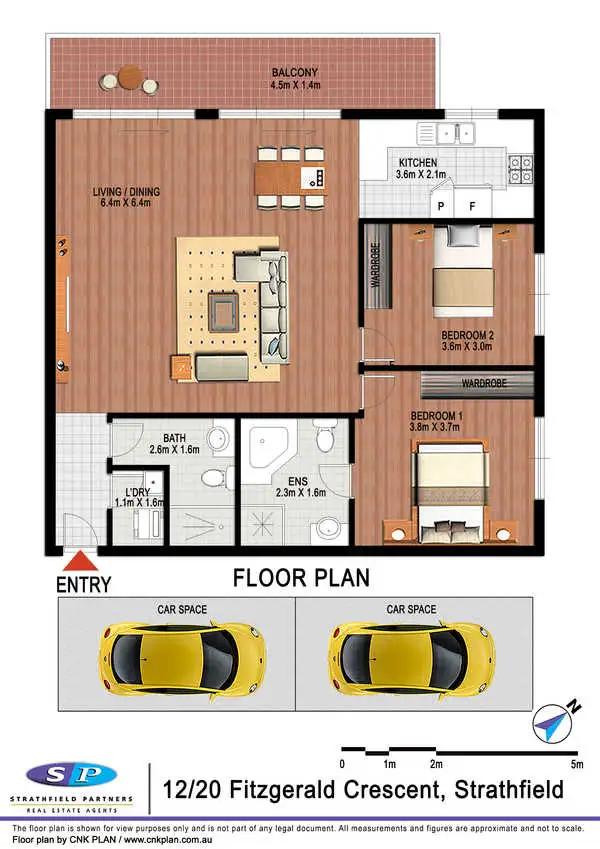 Floorplan of Homely apartment listing, 12/20 Fitzgerald Crescent, Strathfield NSW 2135