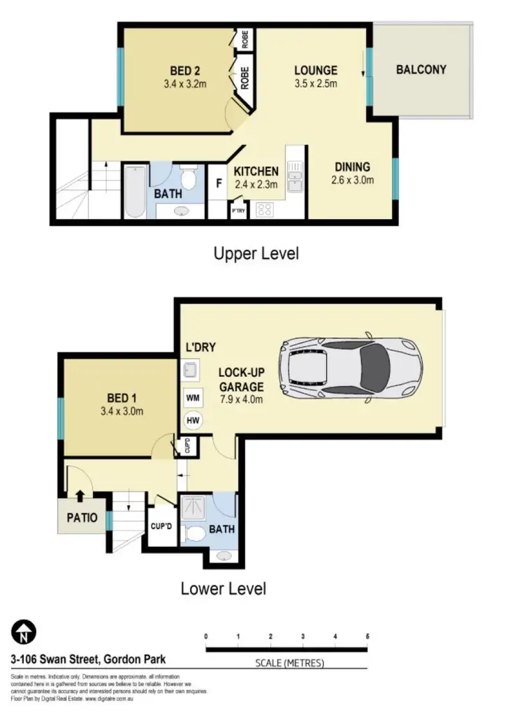 Floorplan of Homely townhouse listing, 3/106 Swan Street, Gordon Park QLD 4031