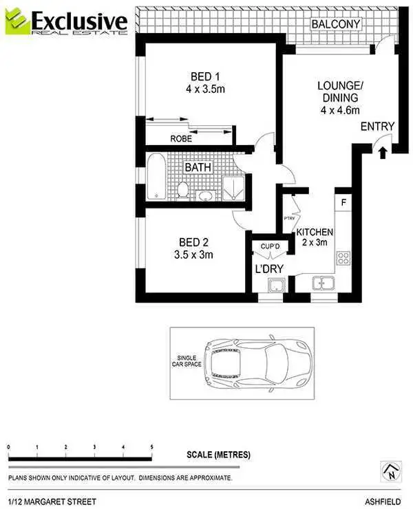 Floorplan of Homely apartment listing, 1/12 Margaret Street, Ashfield NSW 2131