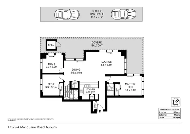 Floorplan of Homely apartment listing, 172/2-4 Macquarie Road, Auburn NSW 2144