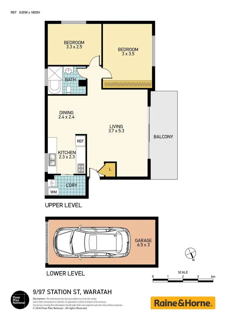 Floorplan of Homely apartment listing, 9/97 Station Street, Waratah NSW 2298