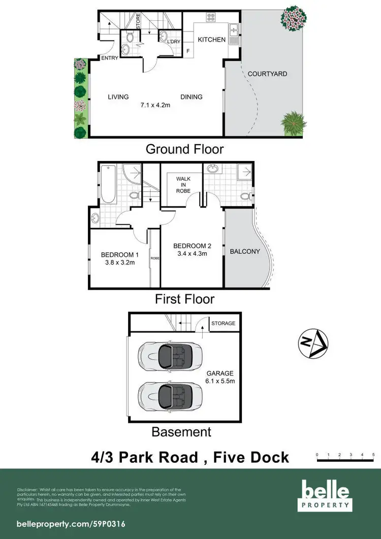 Floorplan of Homely townhouse listing, 4/3 Park Road, Five Dock NSW 2046