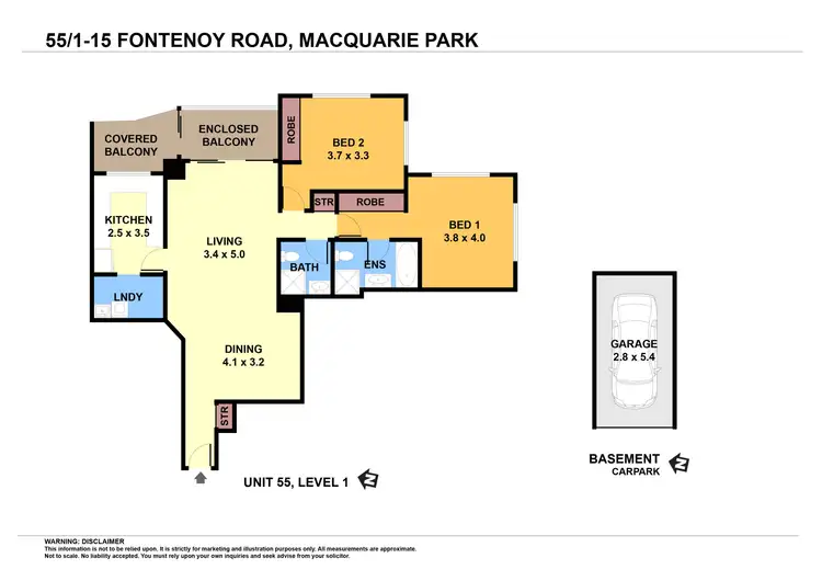 Floorplan of Homely apartment listing, 55/1-5 Fontenoy Road, Macquarie Park NSW 2113