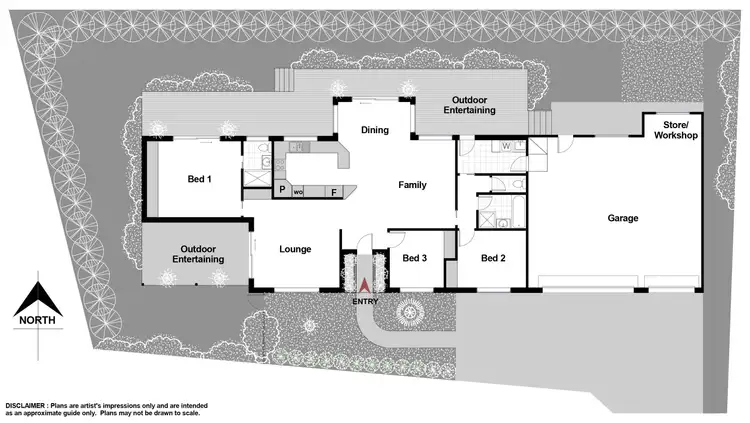 Floorplan of Homely townhouse listing, 2/163 Waterfall Drive, Jerrabomberra NSW 2619