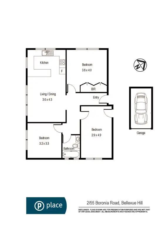 Floorplan of Homely unit listing, 2/55 Boronia Road, Bellevue Hill NSW 2023