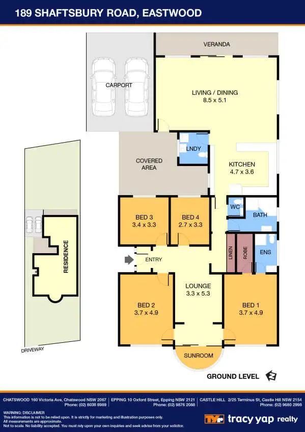Floorplan of Homely house listing, 189 Shaftsbury Road, Eastwood NSW 2122