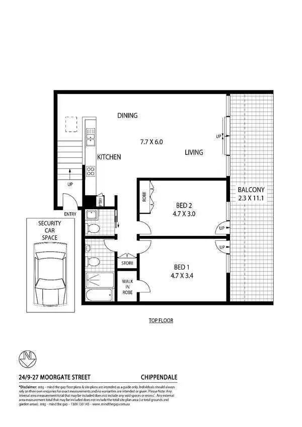 Floorplan of Homely apartment listing, 24/9-27 Moorgate Street, Chippendale NSW 2008